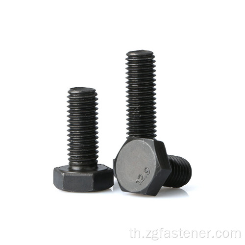 สลักเกลียว Hex Bolt DIN สีดำ